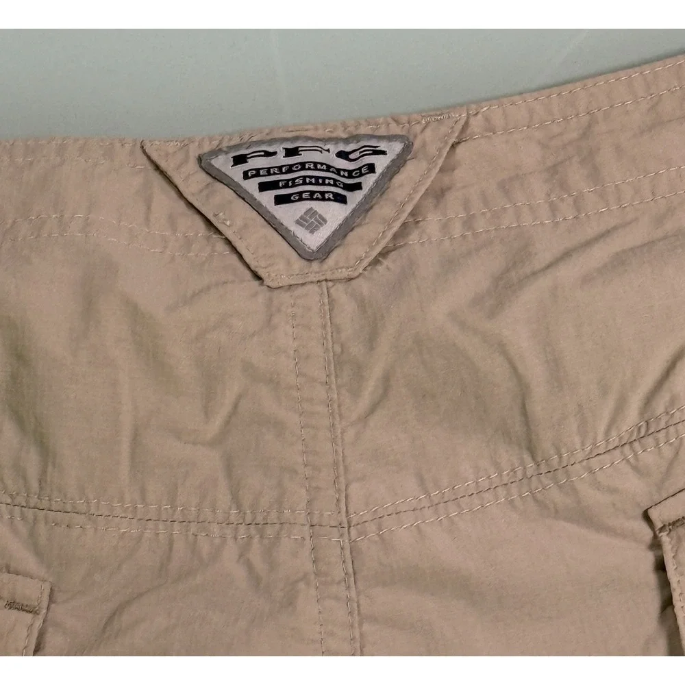 Columbia PFG Convertable Pants Mens 38x30 Khaki Straight Fit‎ DadCore
